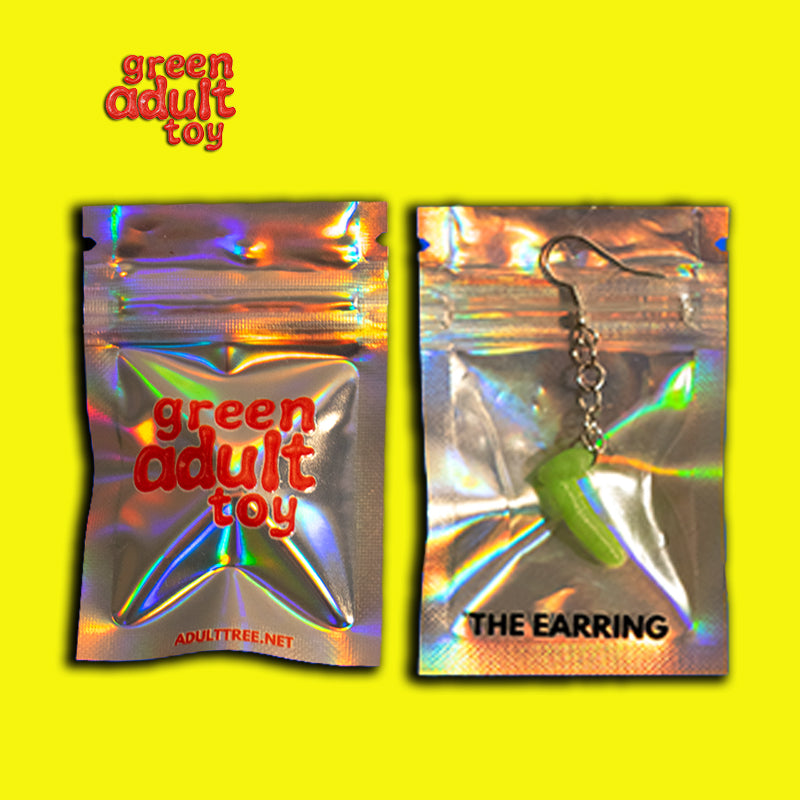 green adult toy "The Earring" INVERTED