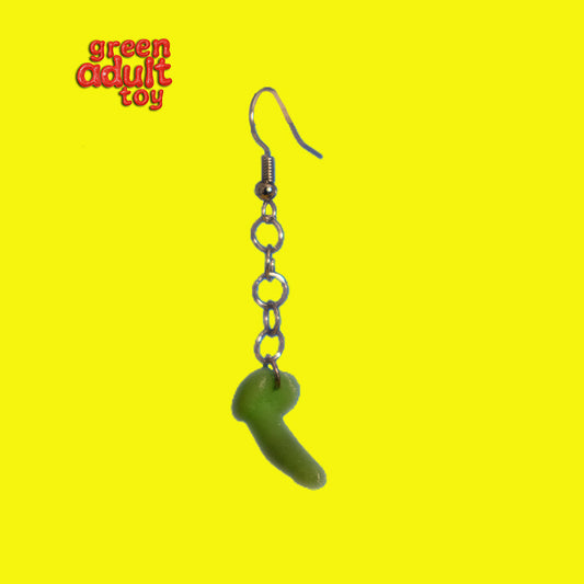 green adult toy "The Earring" INVERTED